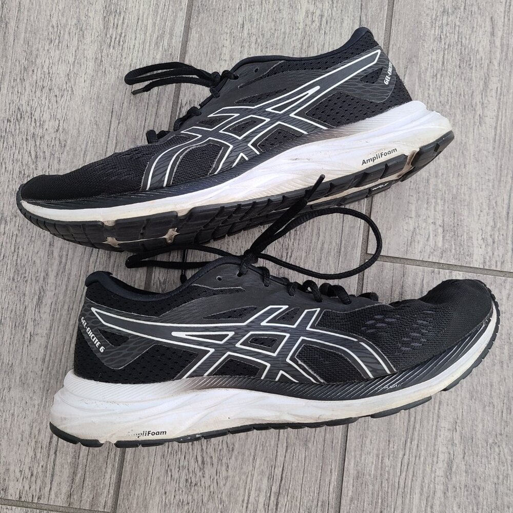 ASICS Amplica running shoes black white womens size 8.5 wide - Picture 8 of 14